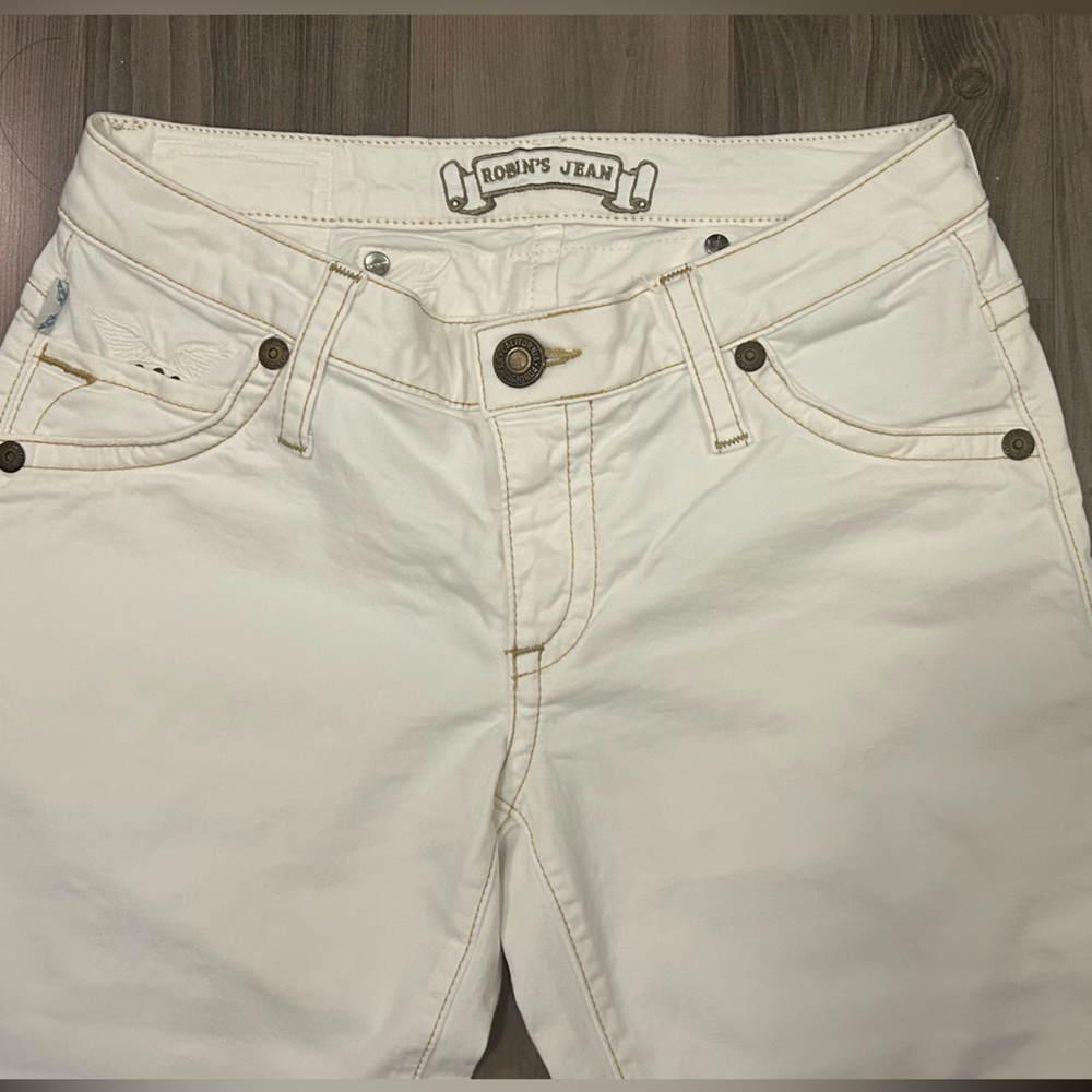 Robin's Jean Women's Straight Leg Jeans - Cream White Size 27